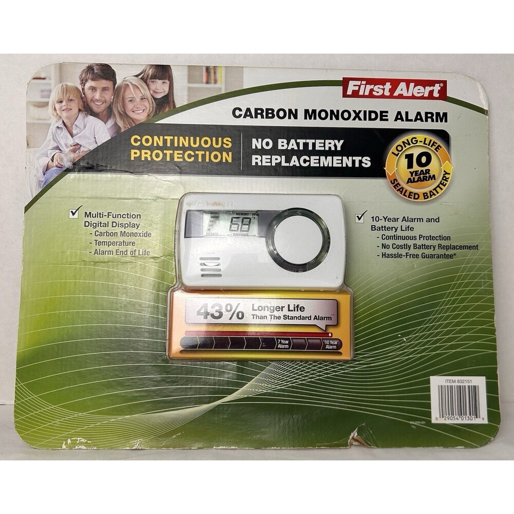 First Alert Carbon Monoxide Alarm CO1210CP1 Digital Display White New Old Stock